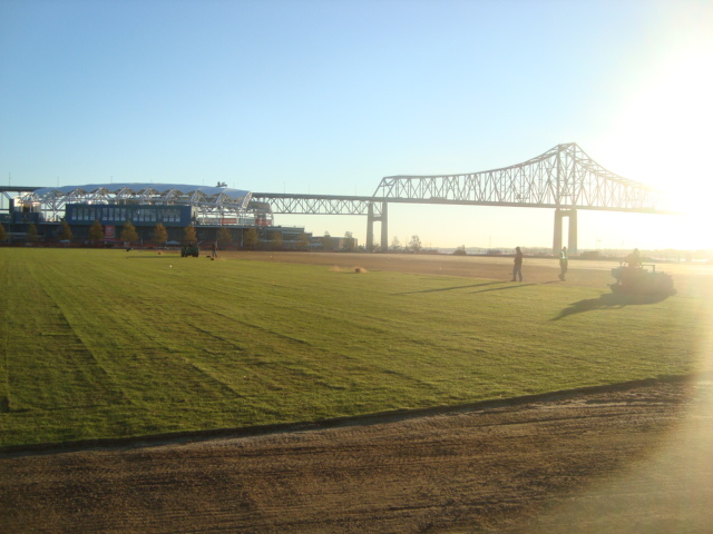 BPGS Construction Laying Down Sod PPL Park