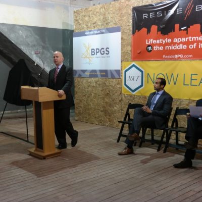 Governor Jack Markell at 627 Market Street a BPGS Construction Site