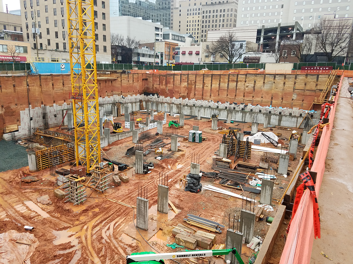 The Residences at Mid-town Park and Mid-town Park Garage Pour