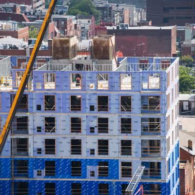 The topping out of the residences at mid-town park and mid-town park garage