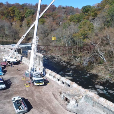 Rockford falls bridge removal BPGS Construction