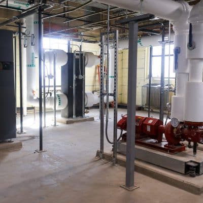 Commercial Condensing Boilers pipe loop at 221 W 10th in Wilmington, Delaware